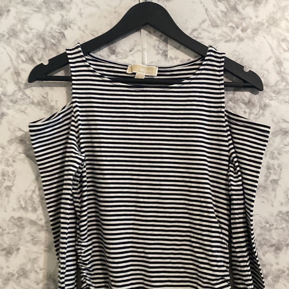 NWOT | Michael Kors | Black & White Stripe | Ruched | Long Sleeve | Top | Size:… - Picture 8 of 17